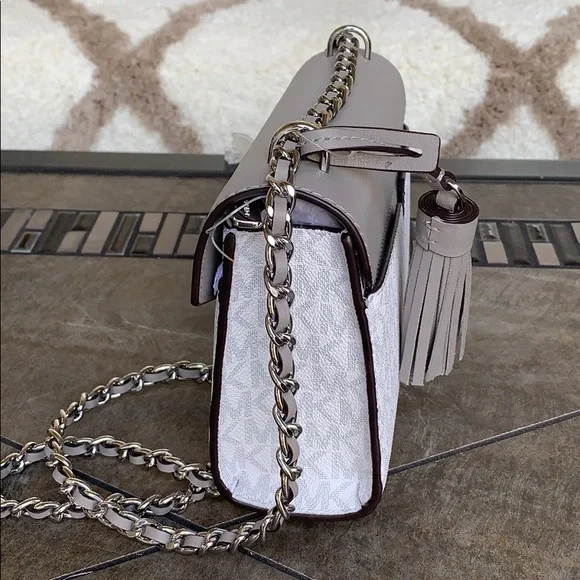 Michael Kors Rose Bright White SM Crossbody - Picture 13 of 16